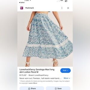 Love shack fancy skirt 
Size medium